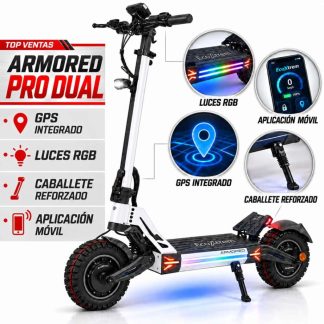 Ecoxtrem Armored Dual PRO Long Range – DGT Homologado 2026 (BLANCO) [NUEVO MODELO 24AH]