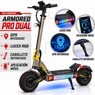 Ecoxtrem Armored Dual PRO Long Range – DGT Homologado 2026 (BRONCE) [NUEVO MODELO 24AH]