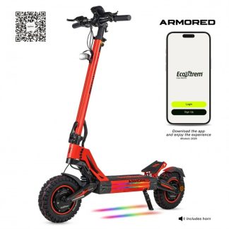 Ecoxtrem Armored Dual PRO Long Range – DGT Homologado 2026 (ROJO) [NUEVO MODELO 24AH]