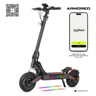 Ecoxtrem Armored Dual PRO Long Range – DGT Homologado 2026 (NEGRO) [NUEVO MODELO 24AH]